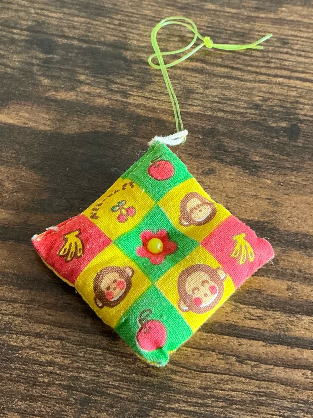 A Rare vintage 1995 Sanrio Osaru no Monkichi mini cushion charm